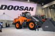 At ConExpo, the Doosan DL580-5 wheel loader is the same size as its older brother, the DL550-5. This newer edition, though, boasts a wider range of features, including a reinforced boom for heavier loads and a new innovative double-circuit axle cooling system, said Zachary Stallings, total quality manager of Doosan Infracore North America. 