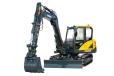 The new Hyundai HX85A model is the company’s first compact excavator included among the A Series machines, and the first to be designated an HX model number. The largest of Hyundai’s compact excavator models, the HX85A fills a transitional spot in its overall excavator product line between the compact and full-sized models.