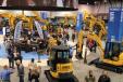 Kobelco displayed an array of conventional, SR Series and mini excavator models. 