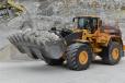 The Volvo with a 10.5-yd. loader can handle 21- to 24-ton capacity per load.