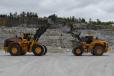 The Volvo L350H is clearly much larger than the quarry’s Volvo H150.