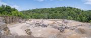Installed by Powerscreen Crushing and Screening, the new spread at Allen Company’s Clover Bottom Quarry consists of a Cedarapids CRJ3255 jaw crusher; a Cedarapids CRS620H triple deck screen; and a Cedarapids CRC380XHLS cone and screen plant. 