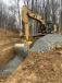 Crews backfill with GAB for WSSC sewer line work south of Meadow Branch.