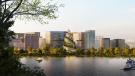 Amazon unveiled new renderings of its Arlington, Va., headquarters, which include The Helix, a uniquely designed 350-ft.-tall tower. (NBBJ rendering)