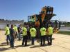 Hoffman Equipment’s product specialists were enthusiastic to work with students by going over the L90H wheel loader and all of its technical features.
(Lehigh Career & Technical Institute photo) 