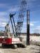 Tim Ouellette, chief financial officer of CPM Contractors, said the company began the job by driving piles for the new northbound toll plaza. The company used a Link-Belt LS-218H crawler crane on the job. 