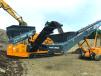 The Anaconda DF514 tracked screen and a TR75 tracked conveyor makes -2-in. gravel and oversize.