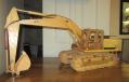 This scale model of a Caterpillar 345 excavator is one of the most popular pieces constructed by Don Weisel.