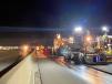 Nighttime HMA paving operations near Todd Drive.
(Wisconsin Department of Transportation photo)