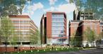Designer rendering of the Medical Education Building as seen from South Columbia Street. 
