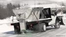 Salt or sand that settles and becomes hard can cause spreader damage. To avoid this, use the right type of material for your spreader unit and store and handle said material properly.
(Douglas Dynamics photo) 
