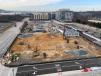 华盛顿特区地铁的新建筑前停车场,正在建设新Carrolton上班族,Md,地铁站。