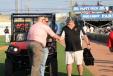 U.S. Army veteran Eric Grandon, who owns and operates Sugar Bottom Farm in Ovapa, W.V., received a new Kubota Sidekick on July 4 prior to the first pitch of a West Virginia Power AAA baseball game.