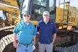 Jerry McLemore (L) and his son, Kevin McLemore, of Traxx Parts & Equipment, were looking for some choice pieces of equipment.