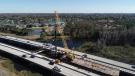 A crawler crane used for pile driving on the $470.5 million Central Florida GreeneWay project. 