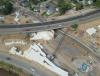 Aerial view of the bridge and construction site.                                         MaineDOT photo
(MaineDOT photo)