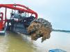 In spring 2021, Gerke selected a high-powered 10300 series Electric Marlin cutter head dredge with 
digging jet from Louisiana-based DSC 
Dredge. The Marlin Class mining dredge relies on an underwater pump system and high-torque cutter drive assembly to dredge deeper.
(Keeton PR photo) 