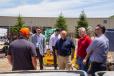 The Associated Equipment Distributors (AED) helped coordinate the tour of the facility to emphasize the importance of equipment dealers in the U.S. economy. 
(Photo courtesy of Company Wrench.) 
