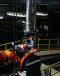 Griselda Alvarez performs a final inspection before shipping on a L-Series tractor at Kubota's Jefferson, Ga., tractor manufacturing facility. (Brad Romano/ Association of Equipment Manufacturers photo)