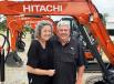Sam and Bill Shelton took one last opportunity to putter around the new Hitachis on the yard.
(CEG photo) 
