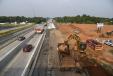 Contractors pave a section of I-85 near the Battleground Road exit (Exit 83) in Spartanburg County, S.C., on July 23, 2021. (SCDOT photo) 
