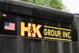 H&K branding on the side of one of the locomotives. (Photo courtesy of H&K.) 