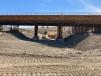 The contractor began constructing the new westbound bridge at Cholame Creek in May.
(Photo courtesy of Caltrans.) 