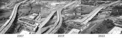 An aerial view of the timeline of construction for the I-5 HOV?project over the years.
(Photo courtesy of Washington Department of Transportation.) 