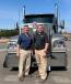 (L-R): Rick Perreault, Kenworth R&D Center, and Kenworth’s Mark Buckner, with a Kenworth W990 displayed at the Hiring Our Heroes event at Joint Base Lewis-McChord (JBLM).
(Photo courtesy of Kenworth)  