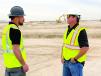 KSM’s Matt Jackson (L) talks with Brice Lockhart on a job site near Odessa, Texas. “Matt and Kirby-Smith have been great to partner with,” said Lockhart. “They have a huge inventory of machines and have been able to get us pretty much anything we needed. Service after the sale is very important to us and they have delivered every step of the way.”
(Photo courtesy of Kirby-Smith Machinery.)