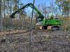 The SENNEBOGEN 718E material handler for tree care projects in action
(CEG photo)