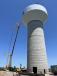 Caldwell Tanks builds a 1 million gal. composite water tower near Sheldon, Iowa.(Lewis & Clark Regional Water System photo)
 