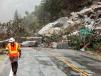 In Santa Barbara and San Luis Obispo counties, crews helped clear roadways, creeks and storm basins of debris. Near Fresno County, crews were dispatched to CA-198 near Coalinga to clear mud and rockslides and repair failed slopes, guard railings and portions of the roadway. 
(Caltrans photo)