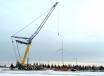 The crane has been constantly in demand since it left its Dartmouth base in early January. 