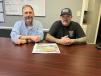 Kevin Jones (L) and Brian McKain, both of Clearwater Construction, are ready to discuss their latest project.
(CEG photo) 