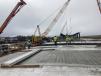 Crews pour concrete for span 2C-55S.
(ECM Consultants photo)