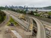 The Walsh Group is extending SR 520’s new transit/HOV system to I-5 via by constructing a dedicated, reversible connection between SR 520 and the I-5/Mercer Street interchange via the I-5 express lanes.
(WSDOT photo) 