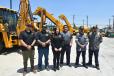 (L-R): A portion of the Fontana team includes Michael Madrigal, parts advisor; Art Ramirez, parts associate; Cristina Padilla, accounting assistant; Rodrigo Duran, service manager; Vic Munoz, technician; and Noah Lira (apprentice). This team has worked tirelessly to increase sales and customer service objectives at this location.
(SoCal JCB photo) 