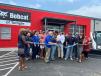 Compact Construction Equipment Representatives Whit Perryman and Chip Thomas are joined by CCE employees and Temple Chamber of Commerce personnel to officially open the company’s 15th Bobcat branch location on June 15.
(CEG photo) 