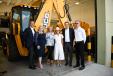 (L-R) are Christian Baillie, JCB vice president of construction equipment dealer sales; Representative Kronda Thimesch, Texas State of Representatives — District 65; Kristi Meinecke, wife of Chris Meinecke; Alice Bamford, the daughter of the JCB founder; Chris Meinecke, CEO / dealer principal of South Star JCB; and Ben Coleman, JCB vice president of dealer development. 
