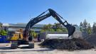 The Volvo EC230 Electric excavator is being used by Turner Construction Company on a light manufacturing reconfiguration project for Applied Materials in the Silicon Valley region of northern California.  