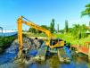 An operator dredges a canal in Port St. Lucie, Fla., with a Komatsu PC240LC-11 excavator outfitted with OLKO pontoons and a 50-ft. boom. “On this particular project, the OLKO pontoons provide better maneuverability in the water, propel the machine faster through the water, and provide more stability,” said owner Daryl Nowling.
(Linder photo) 