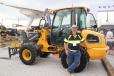 Darren Ashton of Volvo Construction Equipment was demonstrating the benefits of the company’s L25 electric wheel loader, including the various attachments available to increase productivity of the machine.
(CEG photo) 