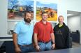 Some of the people keeping the various departments rolling at the Tuscaloosa branch (L-R) are Matt Sanders, product support manager; Clay Jones, rental manager; and Joel Pearce, parts manager.
(CEG photo) 