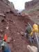 NPS workers repairing the Transcanyon Waterline on the North Kaibab Trail.
(National Park Service/L. Daniels photo) 