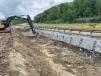 Support of excavation work for retaining wall to support U.S. Route 2.
(ECI and VTrans photo) 