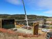 A Link-Belt RTC8065 crane works on Abutment 2 of the Beaver River Bridge.
(Fay, S&B USA Construction photo) 