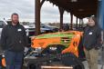 Taking a look at the Green Climbers line of tracked hillside mowers now available at J & J Equipment are Andrew Bergen (L) and John Corsi, both of the village of Minoa.
(Superintendent’s Profile photo) 