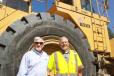 Gary Taylor (L), president of Bizzack Construction, with Scott Murray, sales representative of Boyd CAT. 
(Boyd CAT photo) 