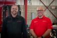 Shawn Ray (L), diesel department chair of Ranken Technical College, and Brian Kopec, general service manager of Luby Equipment Services.   